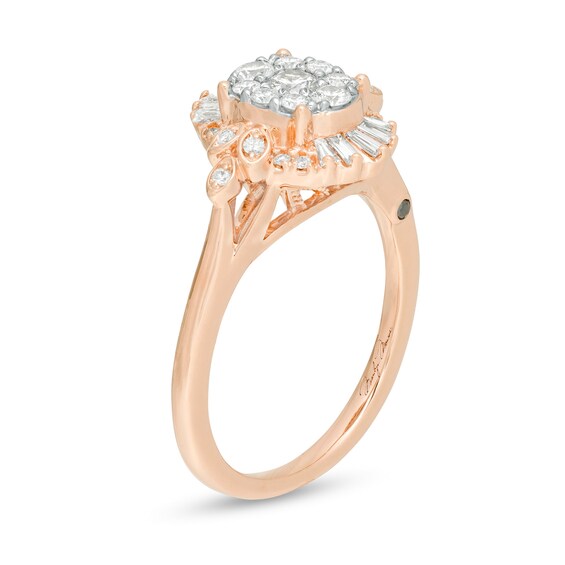 Marilyn Monroe™ Collection 1/2 CT. T.W. Diamond Frame Tri Sides