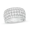 Thumbnail Image 1 of Marilyn Monroe™ Collection 2 CT. T.W. Diamond Multi-Row Vintage-Style Anniversary Band in 14K White Gold