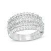 Thumbnail Image 1 of Marilyn Monroe™ Collection 1 CT. T.W. Diamond Multi-Row Anniversary Ring in 14K White Gold