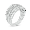 Thumbnail Image 2 of Marilyn Monroe™ Collection 1 CT. T.W. Diamond Multi-Row Anniversary Ring in 14K White Gold