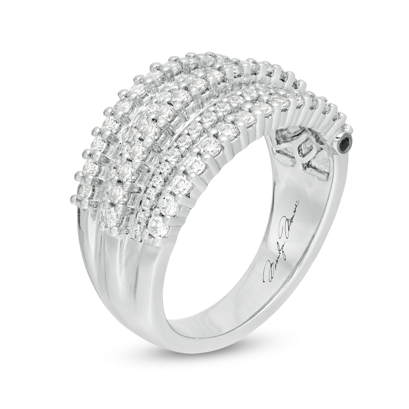 Main Image 2 of Marilyn Monroe™ Collection 1 CT. T.W. Diamond Multi-Row Anniversary Ring in 14K White Gold