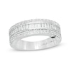 Thumbnail Image 0 of Marilyn Monroe™ Collection 3/4 CT. T.W. Diamond Multi-Row Anniversary Band in 14K White Gold