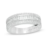 Thumbnail Image 1 of Marilyn Monroe™ Collection 3/4 CT. T.W. Diamond Multi-Row Anniversary Band in 14K White Gold