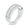 Thumbnail Image 1 of Marilyn Monroe™ Collection 3/4 CT. T.W. Diamond Multi-Row Anniversary Band in 14K White Gold