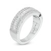 Thumbnail Image 1 of Marilyn Monroe™ Collection 3/4 CT. T.W. Diamond Multi-Row Anniversary Band in 14K White Gold