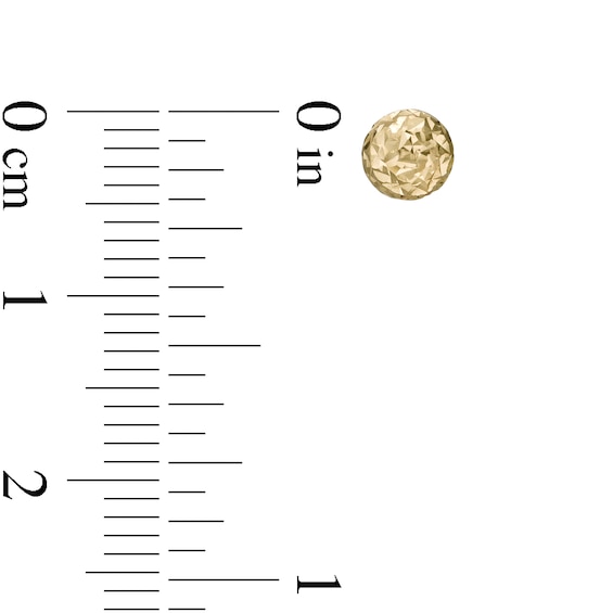 5.0mm Diamond-Cut Ball Stud Earrings in 14K Gold 5.0mm Diamond-Cut Ball Stud Earrings in 14K Gold