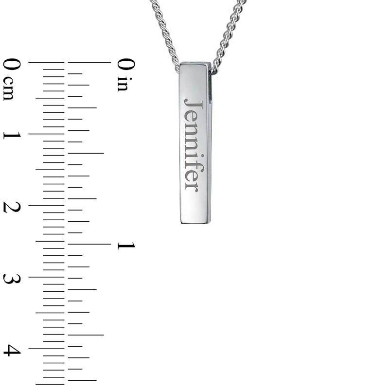 Personalized Custom Engraved Name or Words Sterling Silver Necklace Men Bar Pendant Free Engraving chain 18 inch Personalized Custom Engraved Name or Words Sterling Silver Necklace Men Bar Pendant Free Engraving chain 18 inch