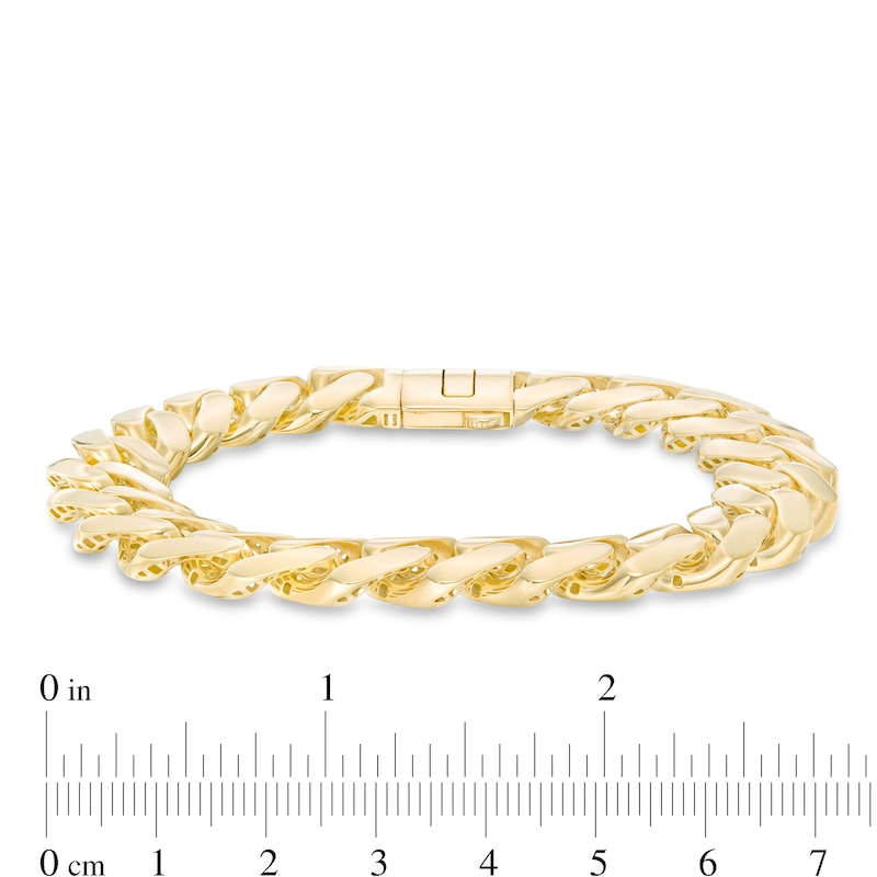 Main Image 4 of Men's 13.5mm Cuban Curb Chain Bracelet in Hollow 14K Gold - 8.5"
