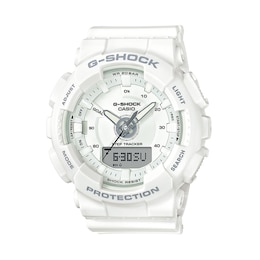 Ladies' Casio G-Shock White Strap Watch (Model: GMAS130-7A)