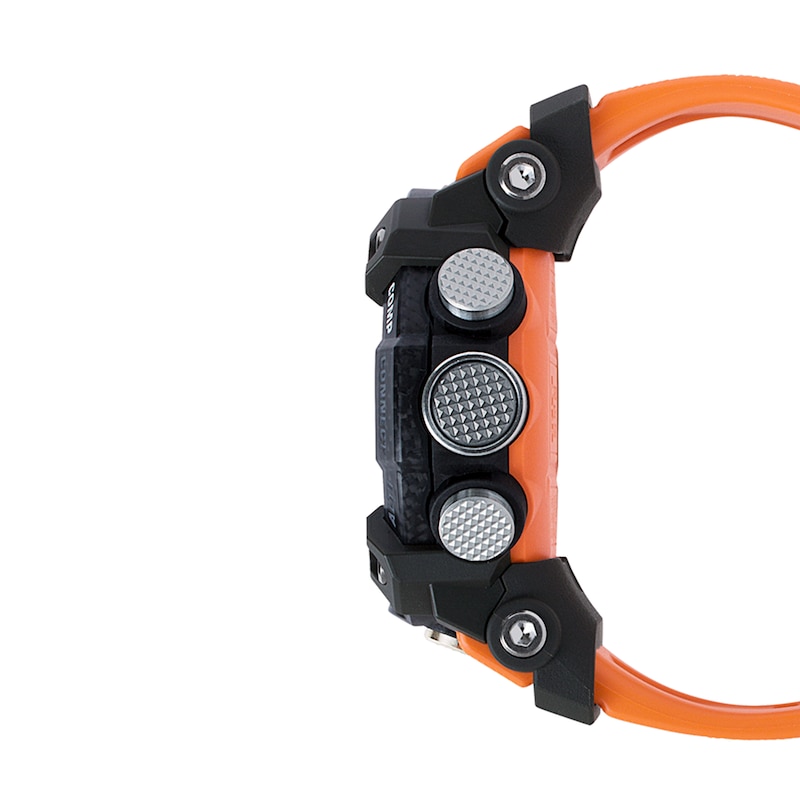 Men's Casio G-Shock Master of G Orange Strap Watch with Black Dial (Model: GGB100-1A9)