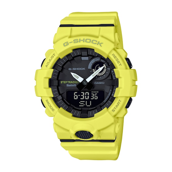 Men S Casio G Shock Power Trainer Yellow Strap Watch With Black Dial Model Gba800 9a Zales Outlet