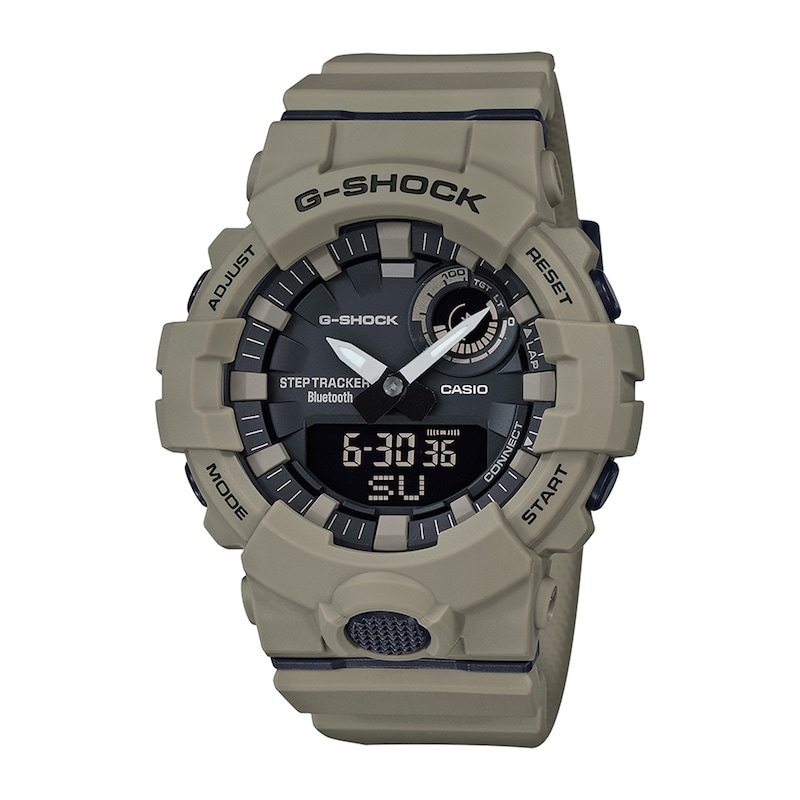 Main Image 1 of Men's Casio G-Shock Power Trainer Khaki Strap Watch with Black Dial (Model: GBA800UC-5A)