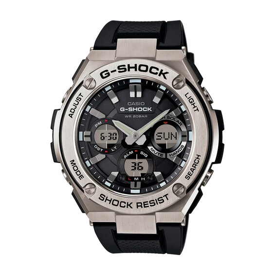 Men S Casio G Shock G Steel Gunmetal Strap Watch With Black Dial Model Gsts110 1a Zales Outlet