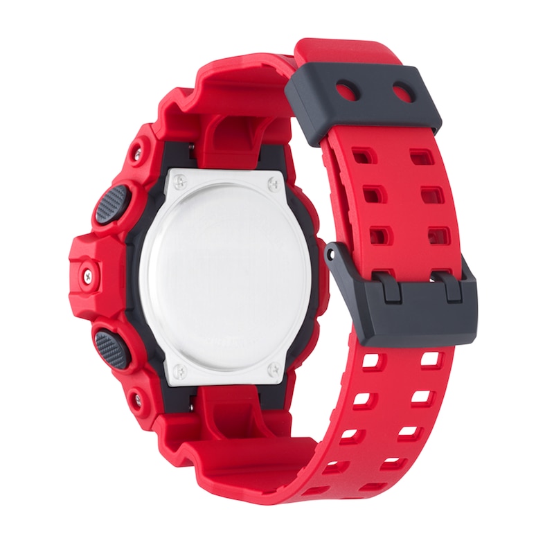 Main Image 3 of Men's Casio G-Shock Classic Red Resin Strap Watch with Black Dial (Model: GA700-4A)
