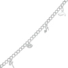 Thumbnail Image 1 of Marilyn Monroe™ Collection 1/4 CT. T.W. Diamond Assortment Charm Bracelet in Sterling Silver - 7.5"