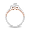 Thumbnail Image 4 of Enchanted Disney Snow White 3/4 CT. T.W. Diamond Frame Engagement Ring in 14K Two-Tone Gold