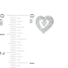 Thumbnail Image 2 of Diamond Accent Swirl Loop Heart Stud Earrings in Sterling Silver