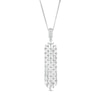 Thumbnail Image 1 of Marilyn Monroe™ Collection 1/2 CT. T.W. Diamond Tassel Dangle Pendant in 10K White Gold