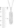 Thumbnail Image 1 of Marilyn Monroe™ Collection 1/2 CT. T.W. Diamond Tassel Dangle Pendant in 10K White Gold