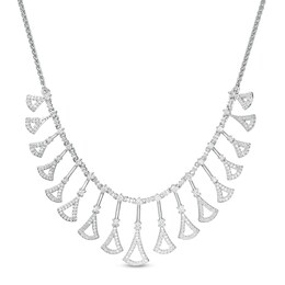 Marilyn Monroe™ Collection 1-1/2 CT. T.W. Diamond Dangle Necklace in 10K White Gold
