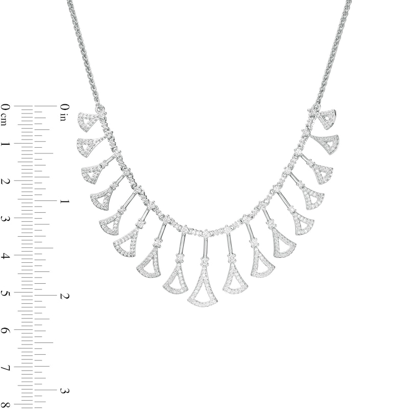 Main Image 2 of Marilyn Monroe™ Collection 1-1/2 CT. T.W. Diamond Dangle Necklace in 10K White Gold