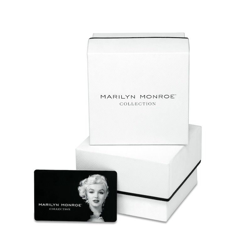 Main Image 4 of Marilyn Monroe™ Collection 1-1/2 CT. T.W. Diamond Dangle Necklace in 10K White Gold