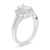 Thumbnail Image 2 of Marilyn Monroe™ Collection 3/4 CT. T.W. Emerald-Cut Diamond Art Deco Vintage-Style Engagement Ring in 14K White Gold