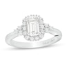 Thumbnail Image 0 of Marilyn Monroe™ Collection 1 CT. T.W. Emerald-Cut Diamond Frame Engagement Ring in 14K White Gold