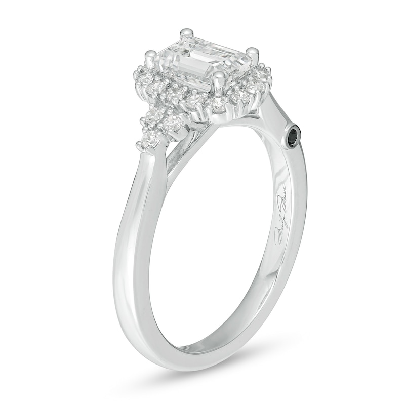 Marilyn Monroe™ Collection 1 CT. T.W. Emerald-Cut Diamond Frame Engagement Ring in 14K White Gold