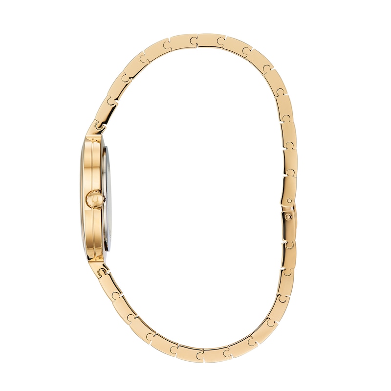 Main Image 2 of Ladies' Bulova Rhapsody Diamond Accent Gold-Tone IP Watch with Silver-Tone Dial (Model: 97P144)
