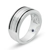 Thumbnail Image 2 of Vera Wang Men's Grooved Wedding Band in 14K White Gold