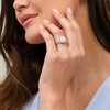 Thumbnail Image 2 of Celebration Ideal 2-1/2 CT. T.W. Certified Diamond Cushion Frame Bridal Set in 14K White Gold (I/I1)