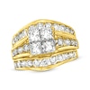 Thumbnail Image 1 of 3-3/8 CT. T.W. Quad Princess-Cut Diamond Bridal Set in 14K Gold