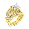 Thumbnail Image 1 of 3-3/8 CT. T.W. Quad Princess-Cut Diamond Bridal Set in 14K Gold