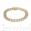 Thumbnail Image 3 of Men's 2-5/8 CT. T.W. Diamond Curb Chain Link Bracelet in 10K Gold - 8.5"