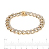 Thumbnail Image 4 of Men's 2-5/8 CT. T.W. Diamond Curb Chain Link Bracelet in 10K Gold - 8.5"