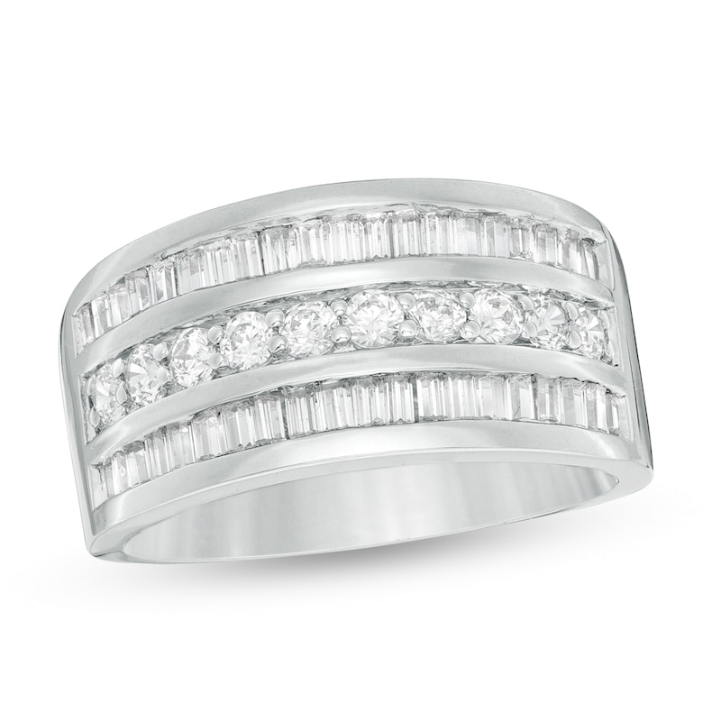 1 CT. T.W. Diamond Anniversary Band in Sterling Silver