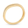 Thumbnail Image 1 of 1/4 CT. T.W. Diamond Double Row Contour Anniversary Band in 14K Gold