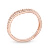 Thumbnail Image 1 of 1/4 CT. T.W. Diamond Double Row Contour Anniversary Band in 14K Rose Gold