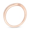 Thumbnail Image 1 of 1/10 CT. T.W. Diamond Contour Anniversary Band in 14K Rose Gold