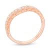 Thumbnail Image 1 of 1/3 CT. T.W. Diamond Vintage-Style Contour Anniversary Band in 14K Rose Gold