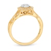 Thumbnail Image 1 of 1/4 CT. T.W. Composite Diamond Frame Twist Vintage-Style Engagement Ring in 10K Gold