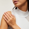 Thumbnail Image 2 of 1/20 CT. T.W. Diamond Contour Anniversary Band in 14K Gold