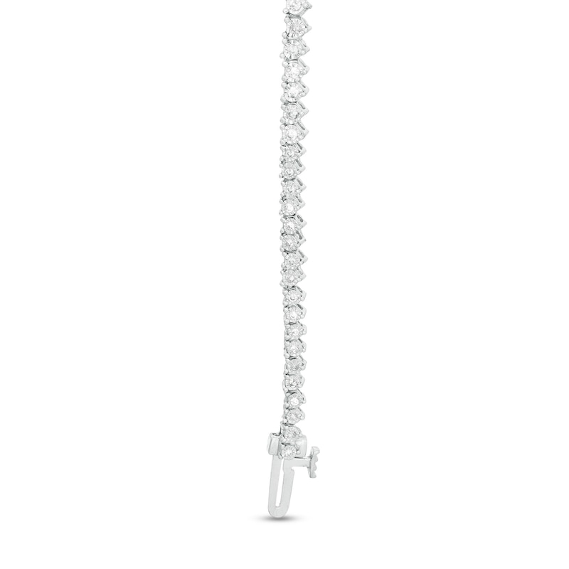 Main Image 2 of 3 CT. T.W. Diamond Graduated Tennis Necklace in 10K White Gold - 16"