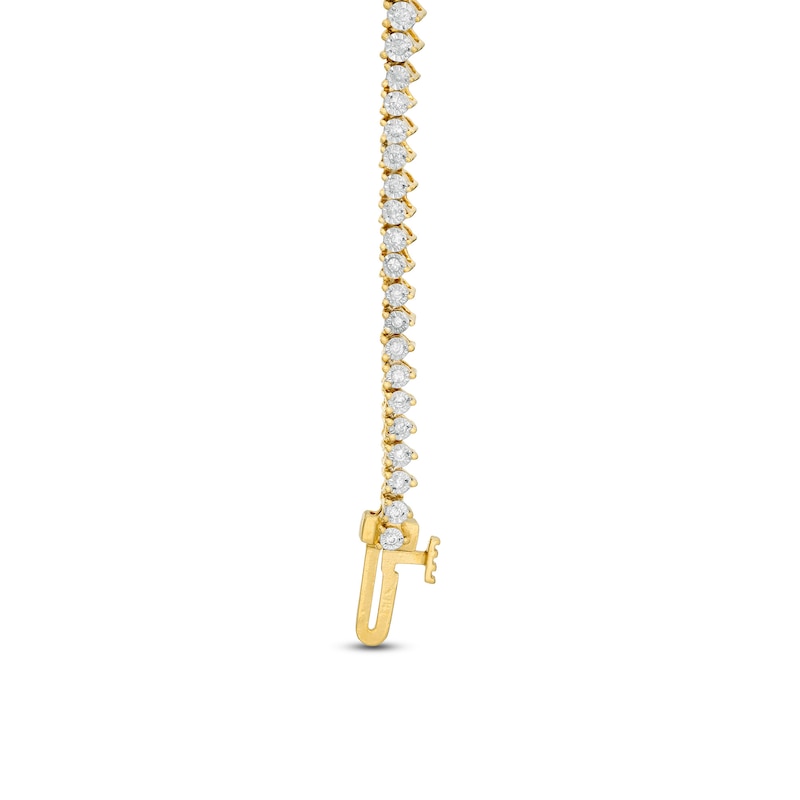 Main Image 2 of 3 CT. T.W. Diamond Graduated Tennis Necklace in 10K Gold - 16"