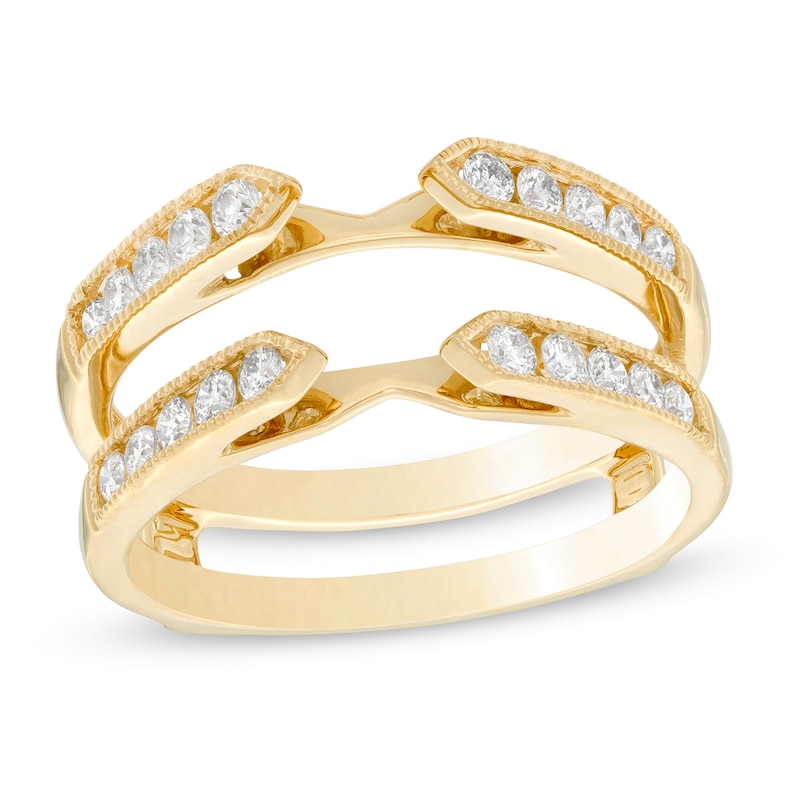 Main Image 1 of 1/2 CT. T.W. Diamond Arrow Sides Solitaire Enhancer in 14K Gold