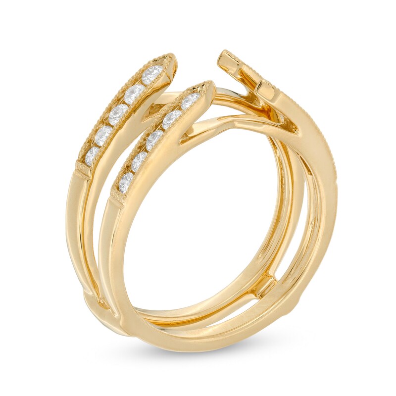 Main Image 2 of 1/2 CT. T.W. Diamond Arrow Sides Solitaire Enhancer in 14K Gold