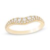 Thumbnail Image 0 of 1/2 CT. T.W. Diamond Double Row Contour Anniversary Band in 14K Gold