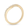 Thumbnail Image 2 of 1/2 CT. T.W. Diamond Double Row Contour Anniversary Band in 14K Gold