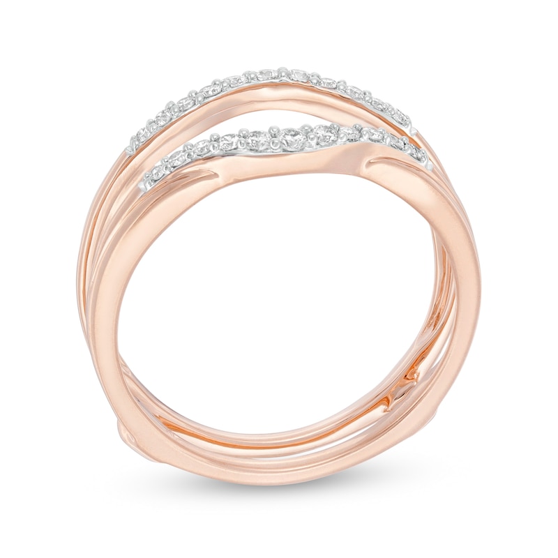 Main Image 2 of 1/5 CT. T.W. Diamond Contour Solitaire Enhancer in 14K Rose Gold